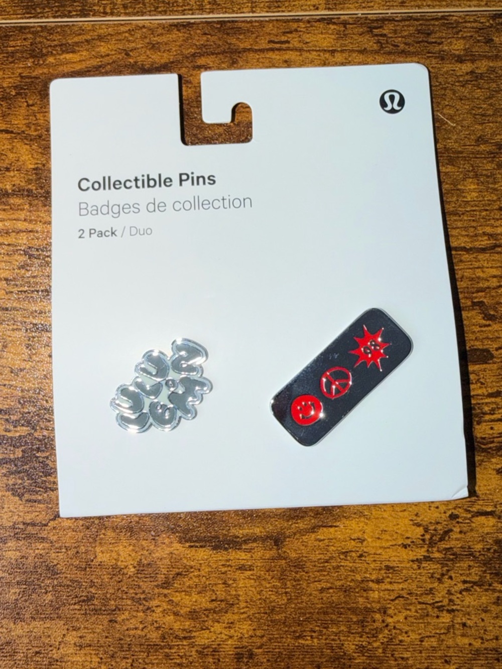 Lululemon Collectible Pin Set - Cerulean Blue/Lululemon Red
